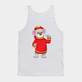 Koala as Firefighter with Helmet Tank Top